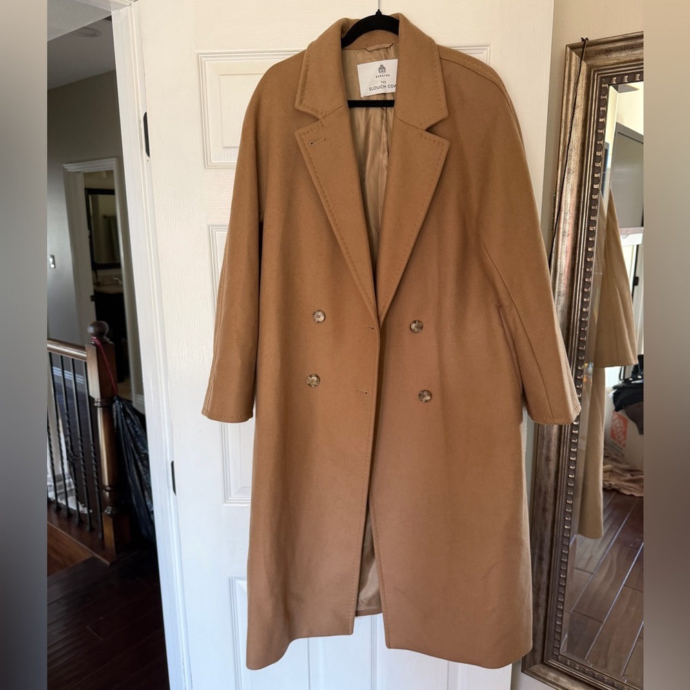 Aritzia Slouch Coat in Tan/Camel